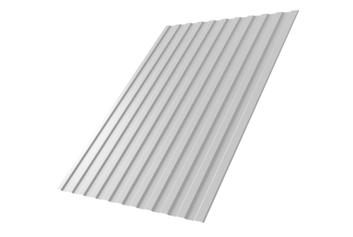 Профнастил С8A v03 Grand Line 0,5 Satin с пленкой RAL 9003 сигнальный белый Профлайн