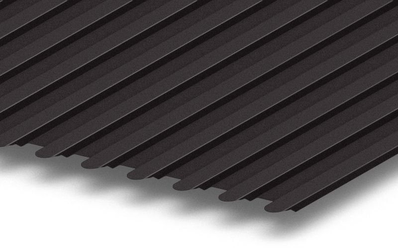 Профнастил С8 фигурный с покрытием Drap® 0,45 мм, RAL 9005 Профлайн Профнастил С8 фигурный с покрытием Drap® 0,45 мм, RAL 9005 Профлайн