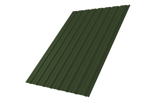 Профнастил С10R Grand Line 0,5 Satin Matt TX RAL 6020 хромовая зелень Профлайн