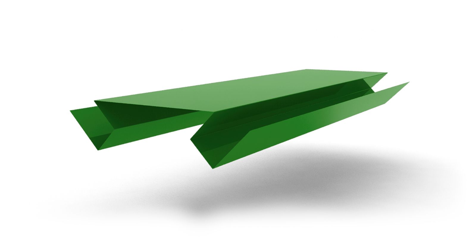 Планка угла внутреннего сложного с покрытием PVDF, цвет RAL 6002 ПрофЛайн, купить Планка угла внутреннего сложного с покрытием PVDF, цвет RAL 6002 в ПрофЛайн