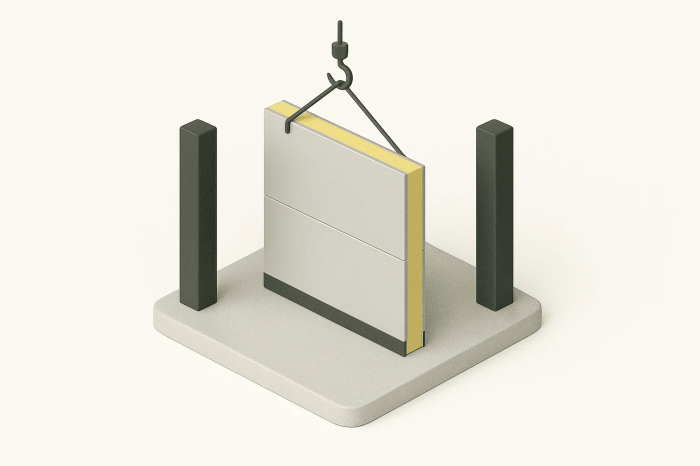 Установка сэндвич-панелей