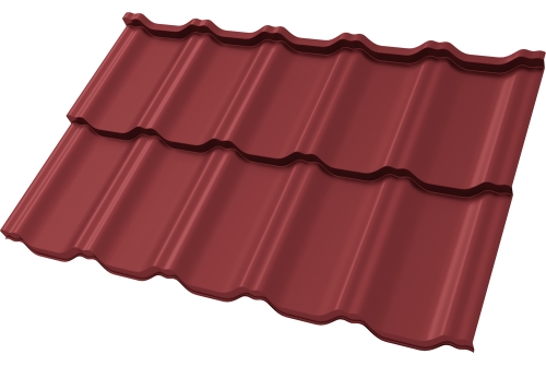 Металлочерепица "Квинта Уно" ("Kvinta Uno") 0,5 Satin RAL 3011 коричнево-красный ПрофЛайн, купить Металлочерепица "Квинта Уно" ("Kvinta Uno") 0,5 Satin RAL 3011 коричнево-красный в ПрофЛайн