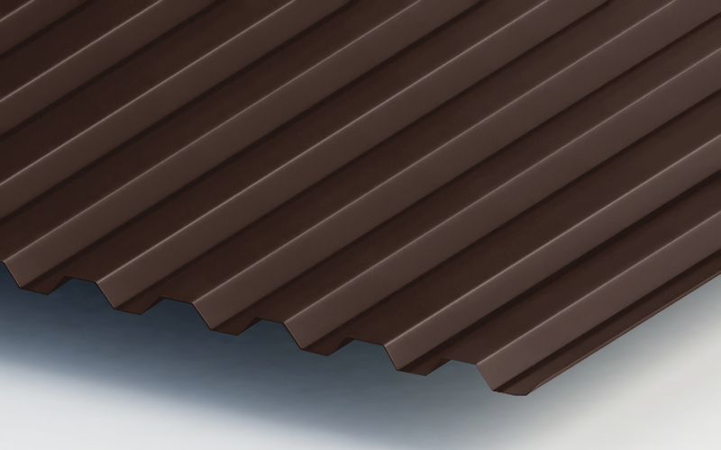 Профнастил С21 с покрытием Satin® 0,5 мм, RAL 8017 Профлайн Профнастил С21 с покрытием Satin® 0,5 мм, RAL 8017 Профлайн