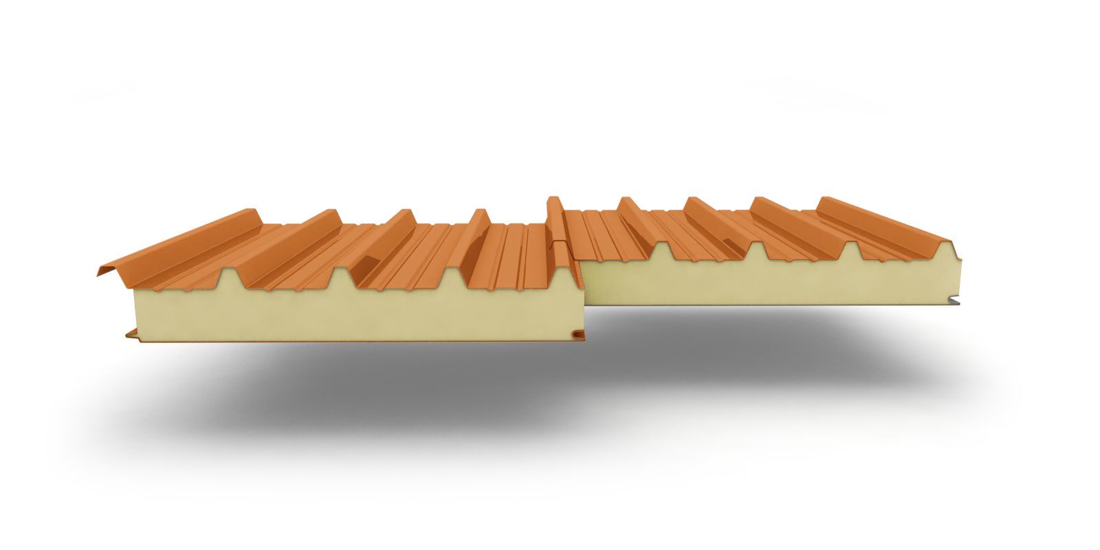 Кровельные сэндвич-панели с наполнителем из пенополиизоцианурата толщиной 220 мм, цвет RAL 2004 ПрофЛайн, купить Кровельные сэндвич-панели с наполнителем из пенополиизоцианурата толщиной 220 мм, цвет RAL 2004 в ПрофЛайн