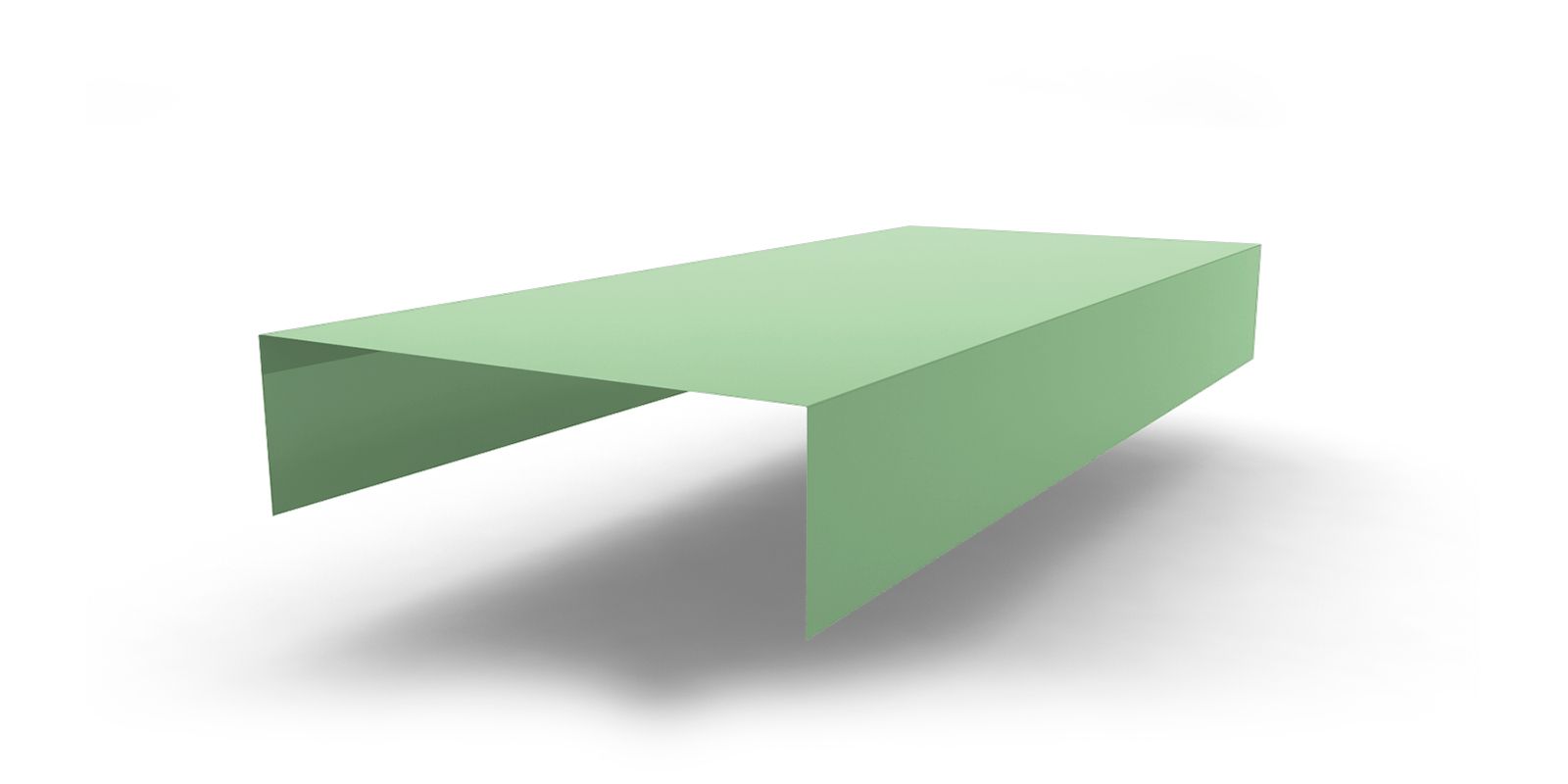 Планка заделки торца сэндвич-панелей с покрытием Полиэстер, цвет RAL 6019 ПрофЛайн, купить Планка заделки торца сэндвич-панелей с покрытием Полиэстер, цвет RAL 6019 в ПрофЛайн