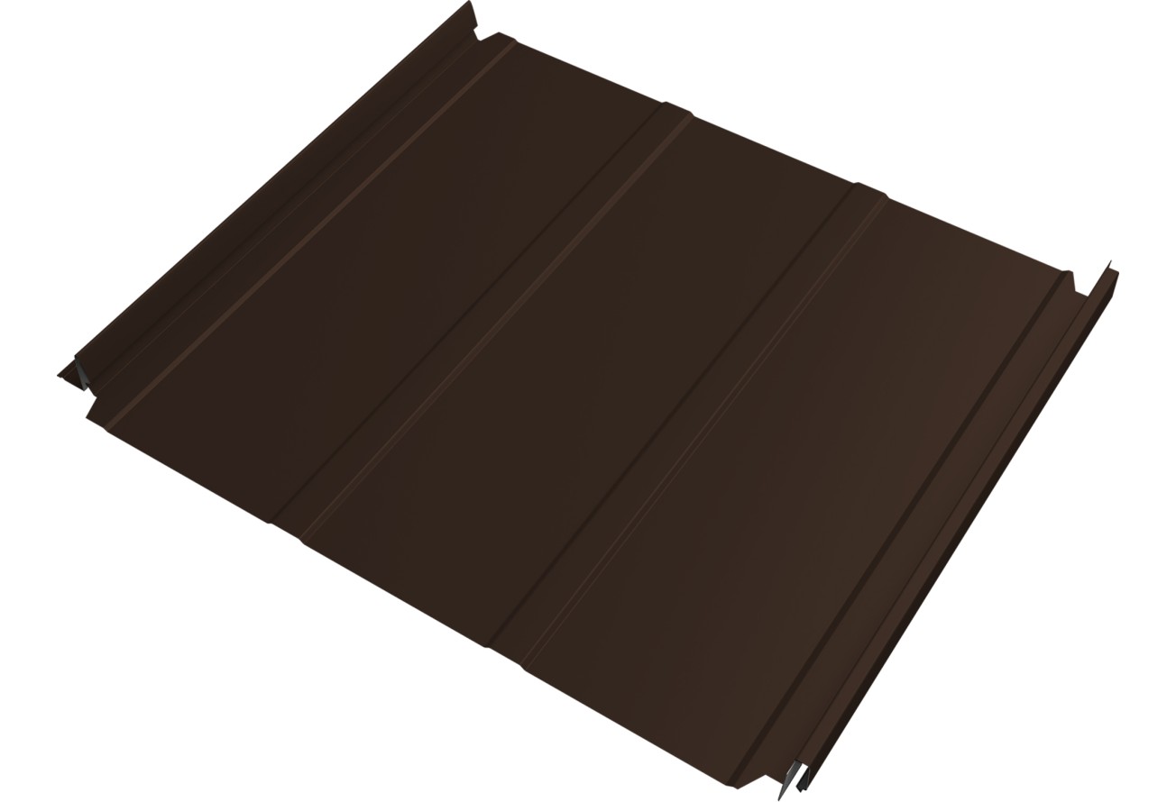 Кликфальц Double Pro Line 0,5 Drap с пленкой на замках RAL 8017 шоколад ПрофЛайн, купить Кликфальц Double Pro Line 0,5 Drap с пленкой на замках RAL 8017 шоколад в ПрофЛайн