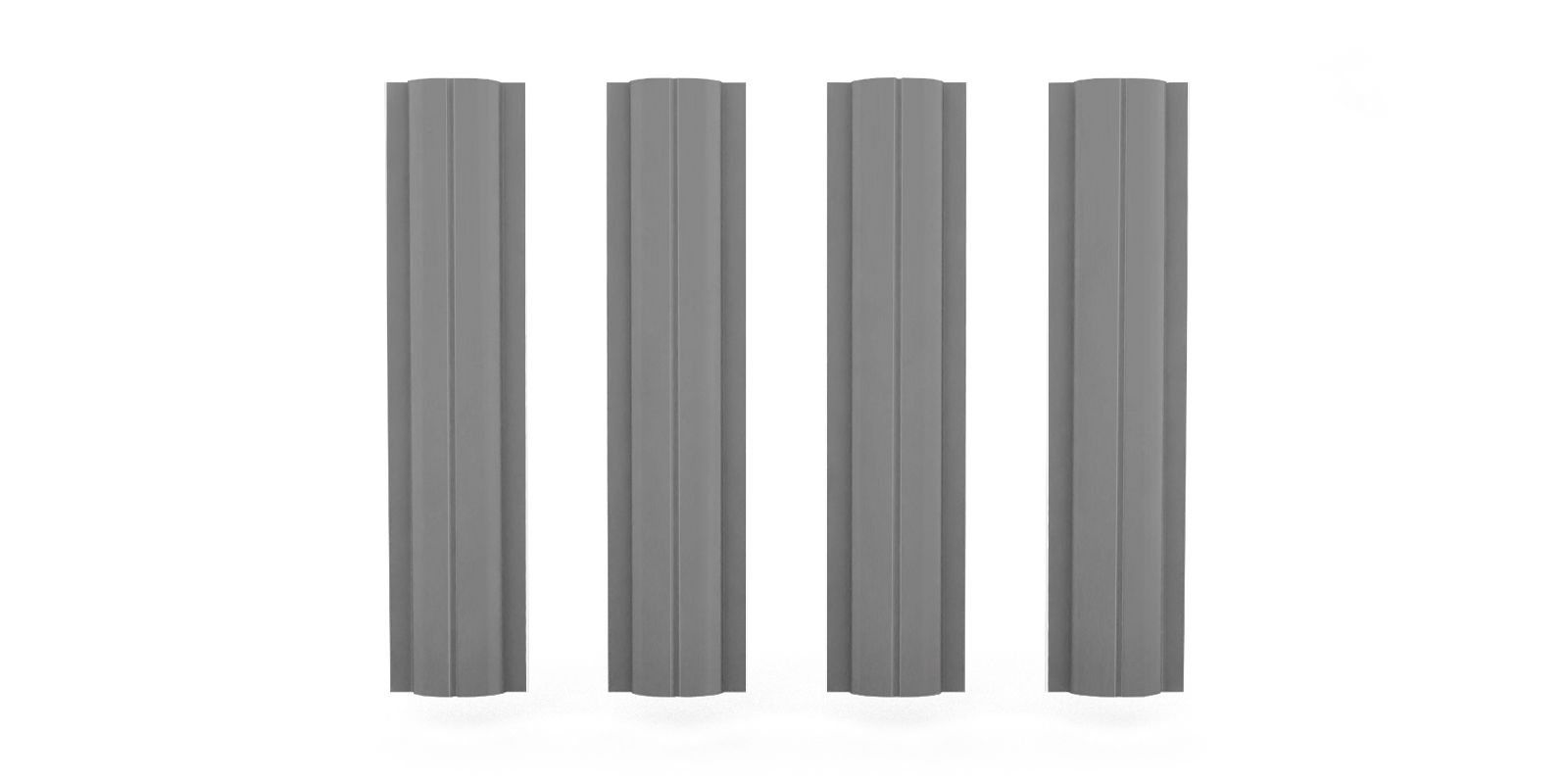 Штакетник металлический круглый, цвет RAL 7004, длина 2 м, двусторонняя окраска ПрофЛайн, купить Штакетник металлический круглый, цвет RAL 7004, длина 2 м, двусторонняя окраска в ПрофЛайн