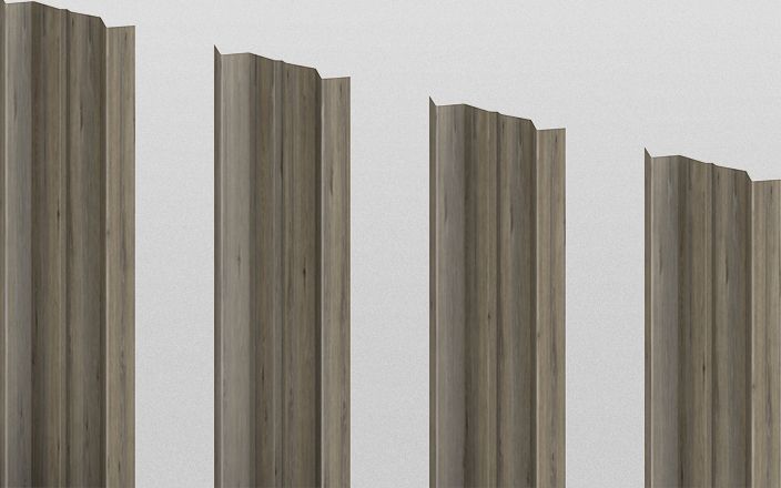 Штакетник металлический М-образный, цвет античный дуб, длина 1,8 м, двусторонняя окраска ПрофЛайн, купить Штакетник металлический М-образный, цвет античный дуб, длина 1,8 м, двусторонняя окраска в ПрофЛайн