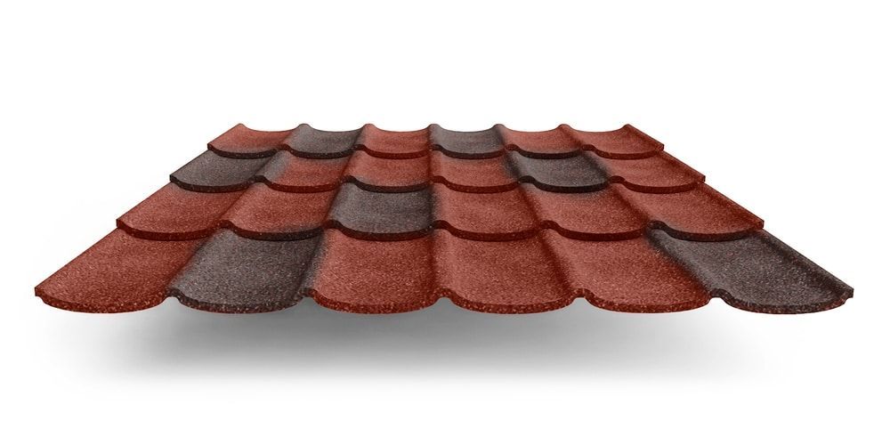 Композитная черепица Metrotile Mistral, цвет красно-черный ПрофЛайн, купить Композитная черепица Metrotile Mistral, цвет красно-черный в ПрофЛайн