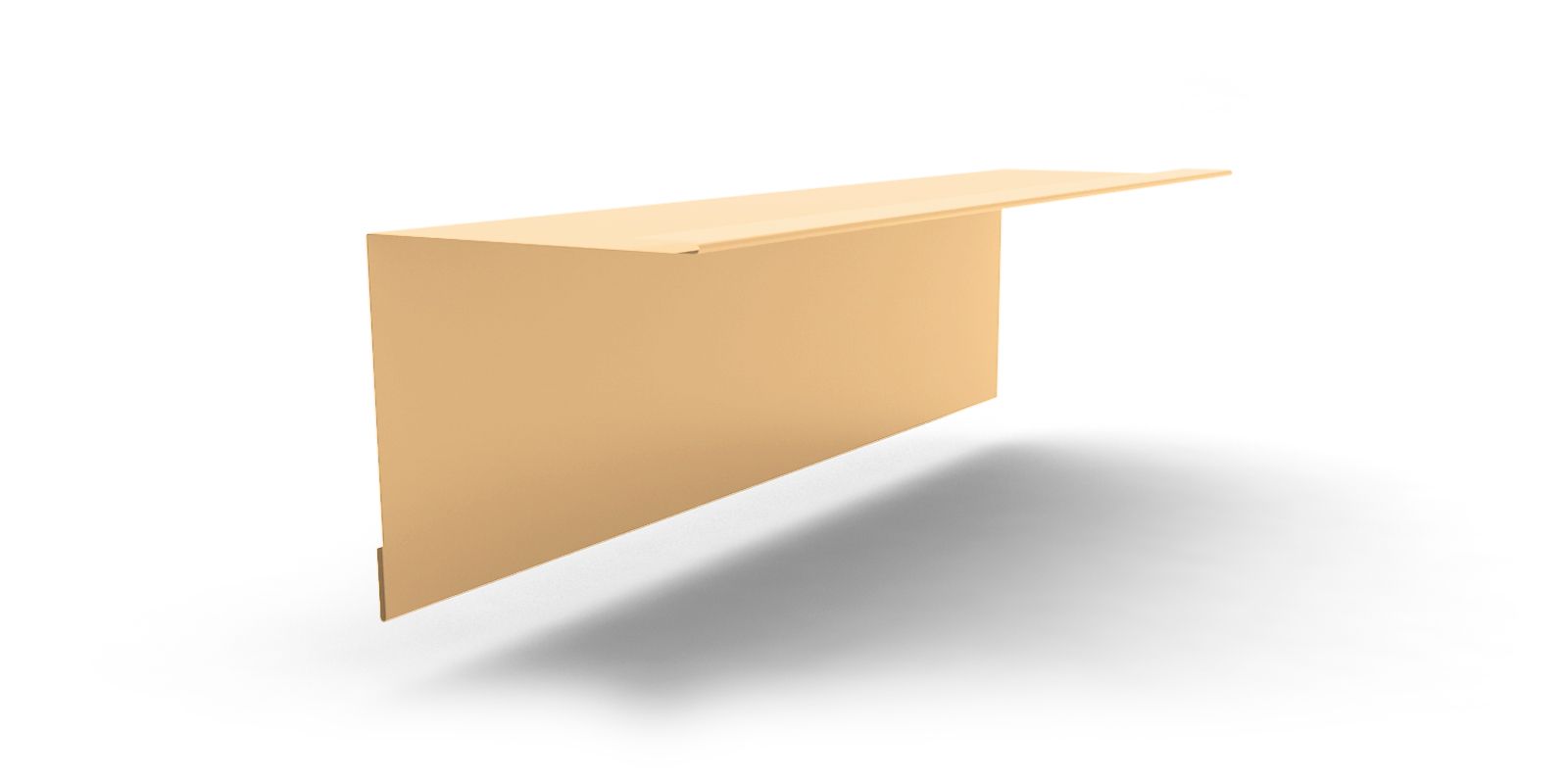 Планка примыкания стены к кровле для сэндвич-панелей с покрытием PVDF, цвет RAL 1014 ПрофЛайн, купить Планка примыкания стены к кровле для сэндвич-панелей с покрытием PVDF, цвет RAL 1014 в ПрофЛайн