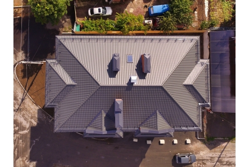 Металлочерепица "Кредо" ("Kredo") v01 0,5 Drap RAL 7024 мокрый асфальт ПрофЛайн, купить Металлочерепица "Кредо" ("Kredo") v01 0,5 Drap RAL 7024 мокрый асфальт в ПрофЛайн