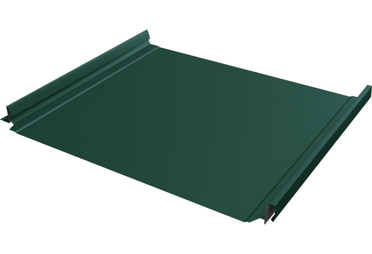 Кликфальц Про 0,45 Drap ТР с пленкой на замках RAL 6005 зеленый мох ПрофЛайн, купить Кликфальц Про 0,45 Drap ТР с пленкой на замках RAL 6005 зеленый мох в ПрофЛайн