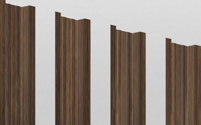 Штакетник металлический прямоугольный, цвет морёный дуб, длина 2 м, односторонняя окраска ПрофЛайн, купить Штакетник металлический прямоугольный, цвет морёный дуб, длина 2 м, односторонняя окраска в ПрофЛайн