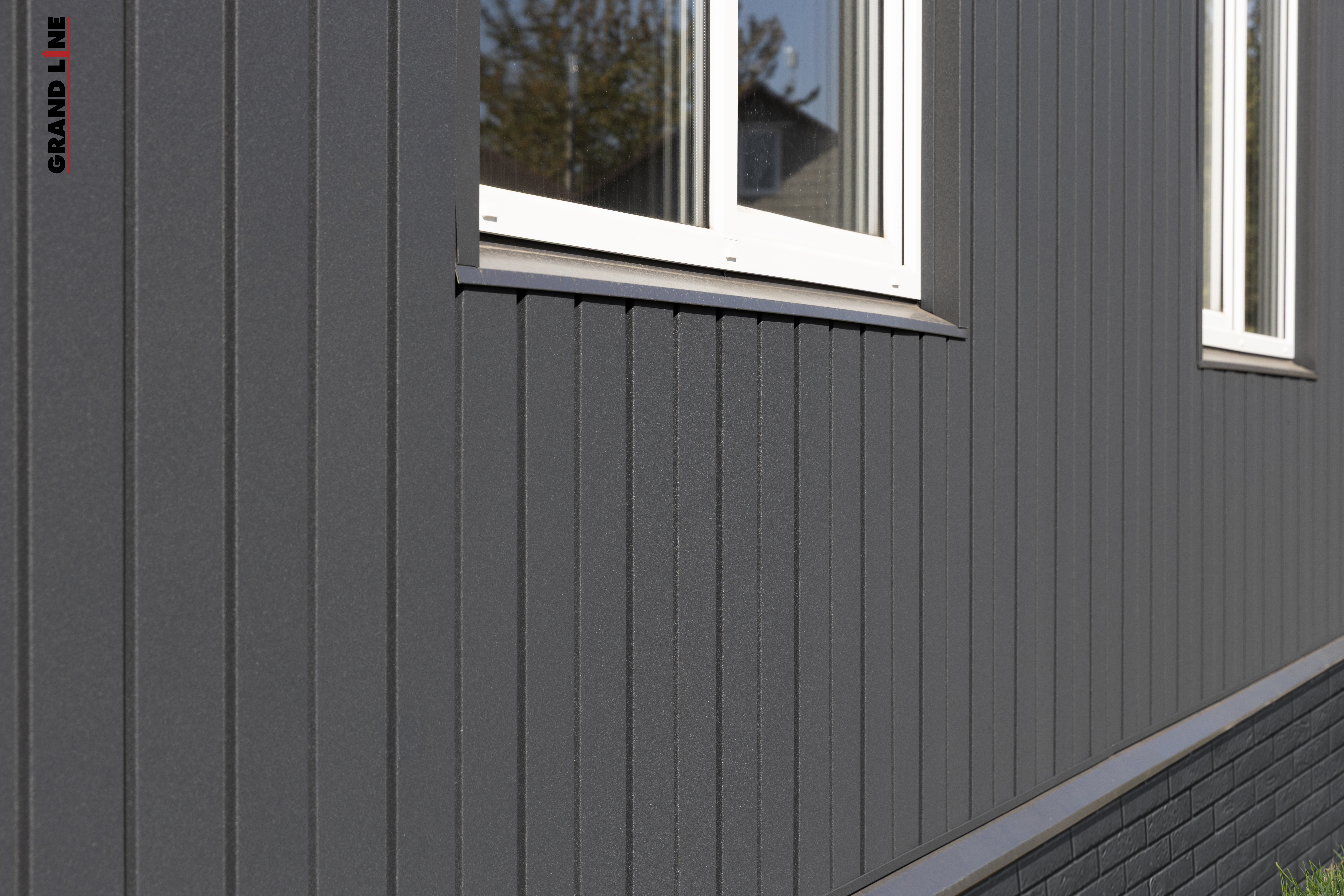 Квадро Брус в01 0,45 Drap с пленкой RAL 7024 мокрый асфальт ПрофЛайн, купить Квадро Брус в01 0,45 Drap с пленкой RAL 7024 мокрый асфальт в ПрофЛайн