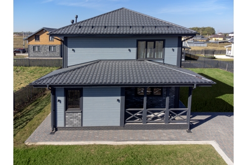 Металлочерепица "Кредо" ("Kredo") v01 0,5 Satin RAL 7024 мокрый асфальт ПрофЛайн, купить Металлочерепица "Кредо" ("Kredo") v01 0,5 Satin RAL 7024 мокрый асфальт в ПрофЛайн