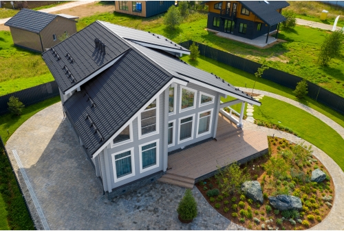 Металлочерепица Классик ("Classic") v01 0,5 Rooftop Бархат RAL 7024 мокрый асфальт ПрофЛайн, купить Металлочерепица Классик ("Classic") v01 0,5 Rooftop Бархат RAL 7024 мокрый асфальт в ПрофЛайн