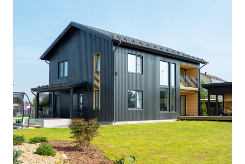 Металлочерепица "Квинта плюс3D" ("Kvinta plus3D") 0,5 Satin RAL 7024 мокрый асфальт ПрофЛайн, купить Металлочерепица "Квинта плюс3D" ("Kvinta plus3D") 0,5 Satin RAL 7024 мокрый асфальт в ПрофЛайн