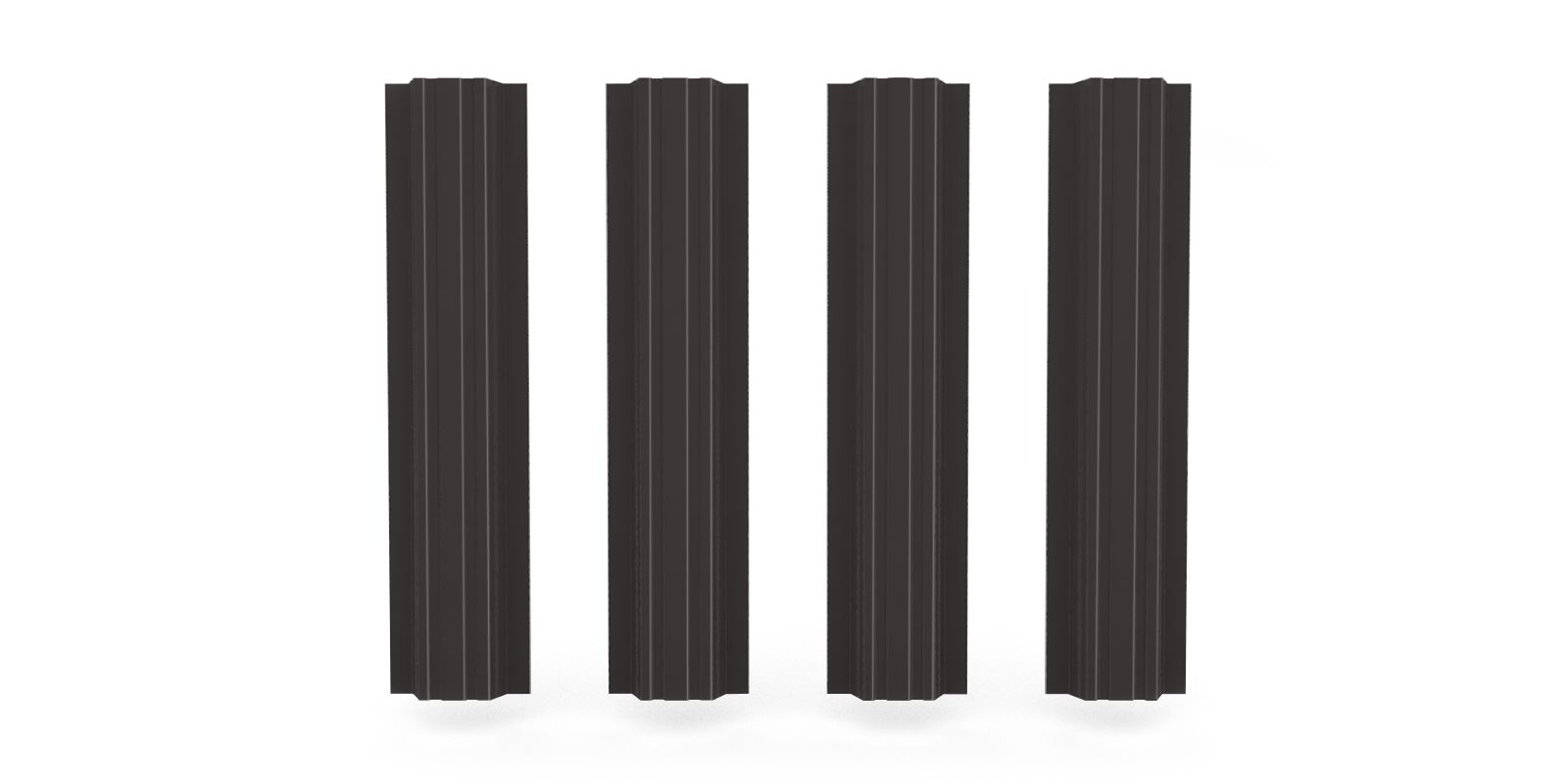Штакетник металлический прямоугольный, цвет RR 32, длина 2 м, односторонняя окраска ПрофЛайн, купить Штакетник металлический прямоугольный, цвет RR 32, длина 2 м, односторонняя окраска в ПрофЛайн
