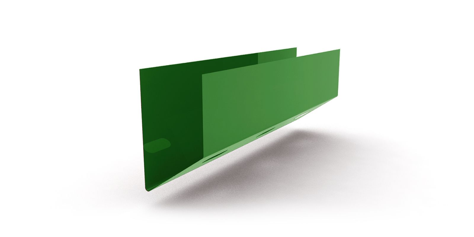 Планка нижняя кассетная с покрытием PVDF, толщина 0,50 мм, цвет RAL 6002 ПрофЛайн, купить Планка нижняя кассетная с покрытием PVDF, толщина 0,50 мм, цвет RAL 6002 в ПрофЛайн