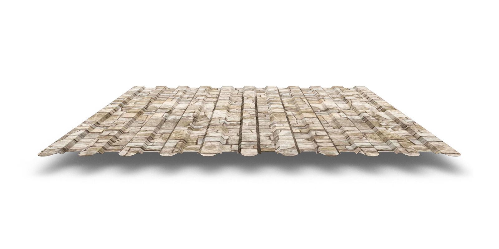 Профнастил С8 фигурный с покрытием Colority® Print 0,45 мм, камень песчаник Профлайн Профнастил С8 фигурный с покрытием Colority® Print 0,45 мм, камень песчаник Профлайн